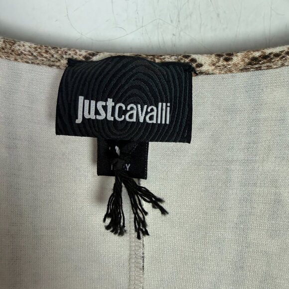 Just Cavalli Mixed Print Cap Sleeve Scoopneck Bodycon Mini Dress Size Medium M - Picture 4 of 11